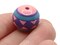 4 17mm Vintage Painted Pink Purple and Blue Round Peruvian Clay Beads